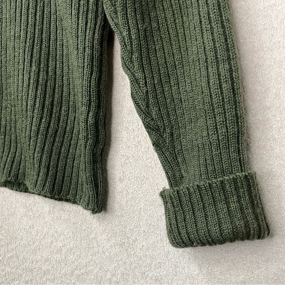 Vintage Military Wool Sweater-Army Olive Green-Made in England-Size 100cm-Vtg- - Picture 3 of 11